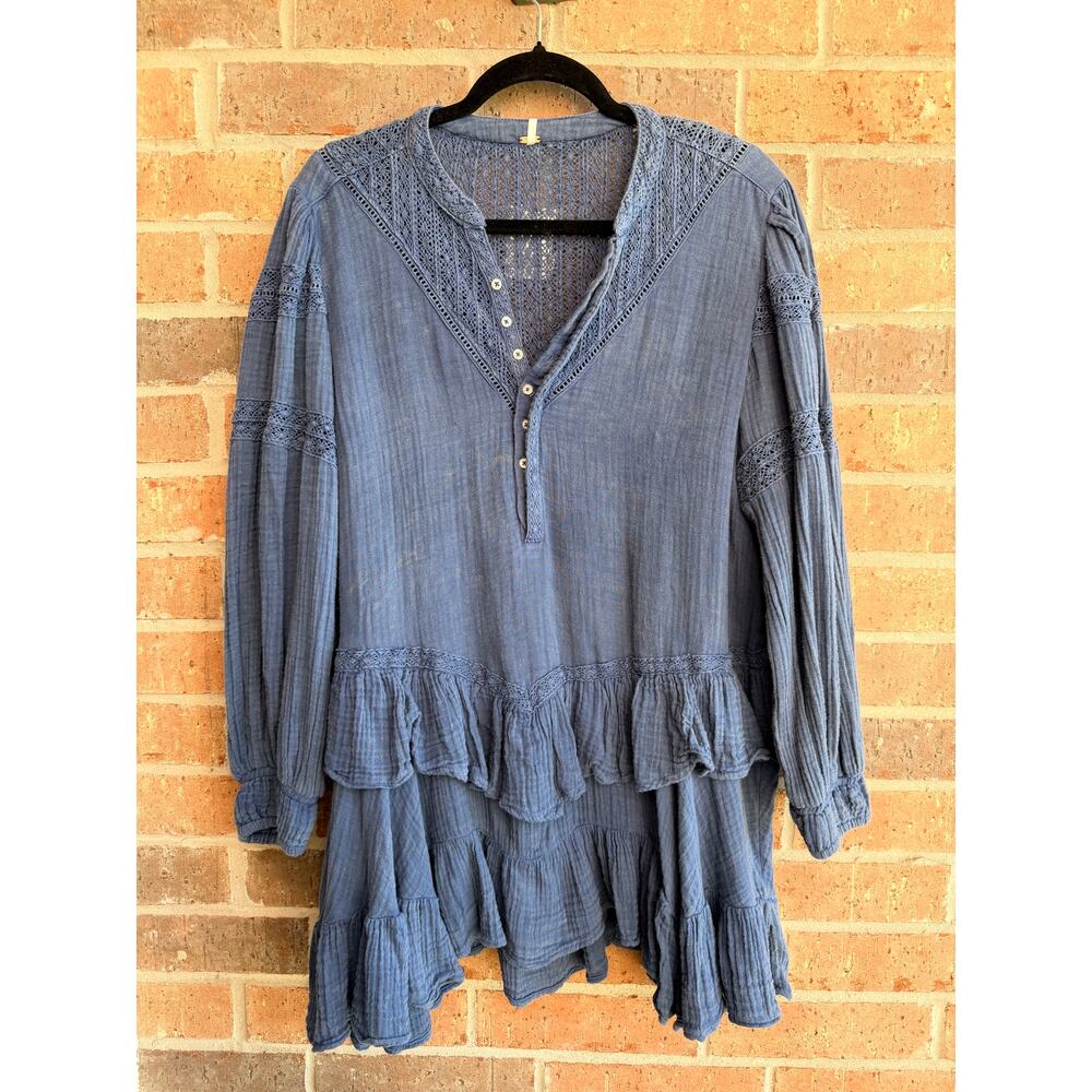 Free people Big Dipper Denim Mini Dress Size Medium NWT - Picture 3 of 7